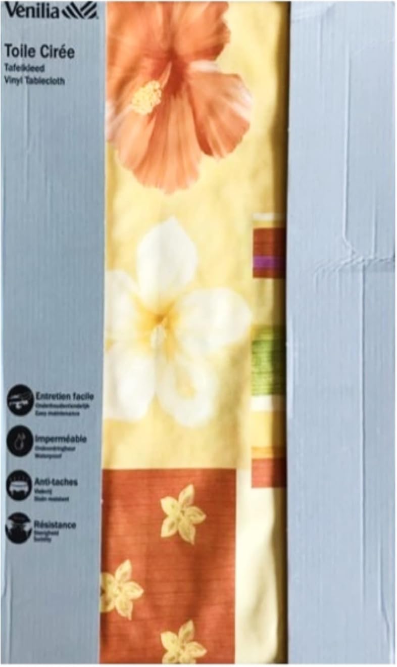 مفرش طاولة مستطيل من فينيليا، 1.55 × 1.8 متر